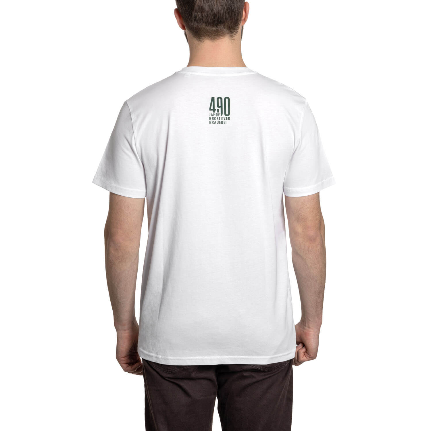 Ur-Krostitzer T-Shirt "Kasten" weiß Rückenansicht