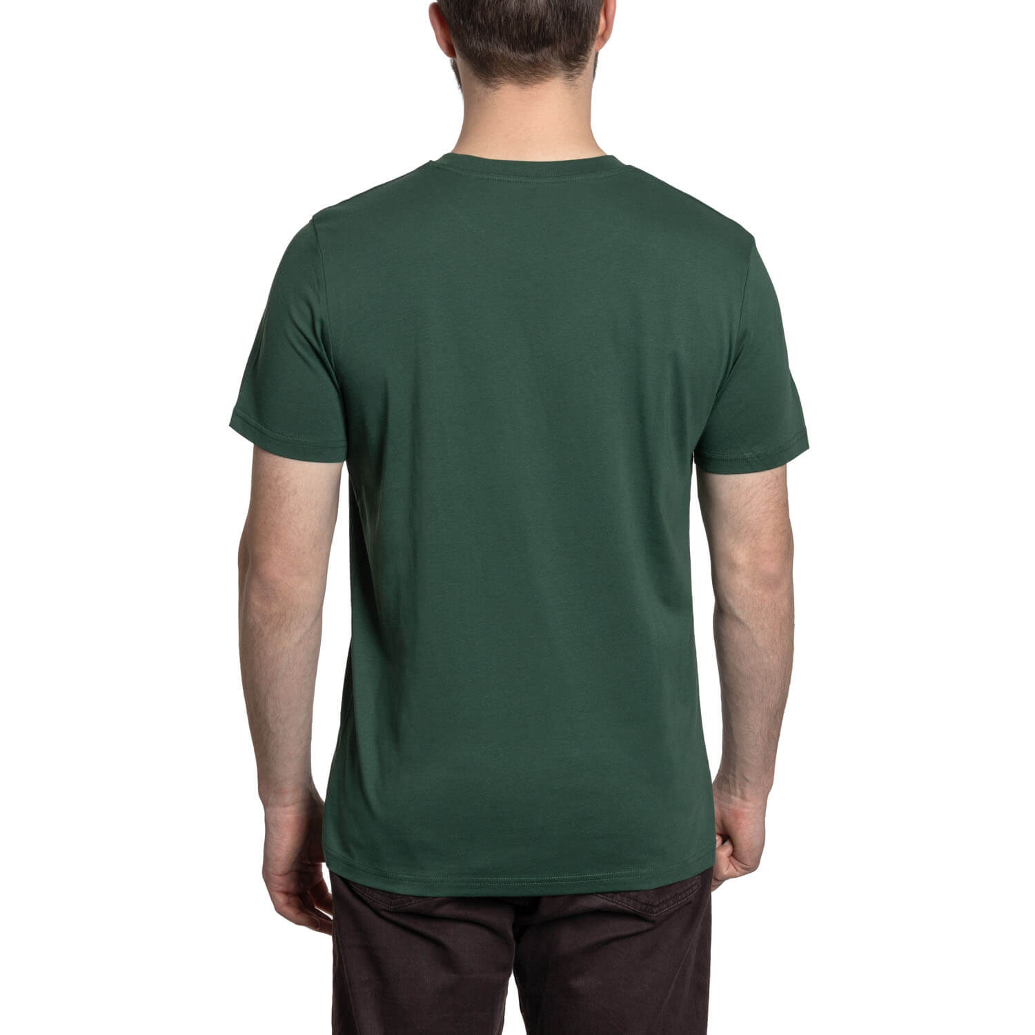 Ur-Krostitzer T-Shirt "Schriftzug" grün Rückenansicht